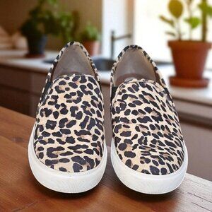 Steve Madden Leopard Print Slip-On Sneakers Size 8